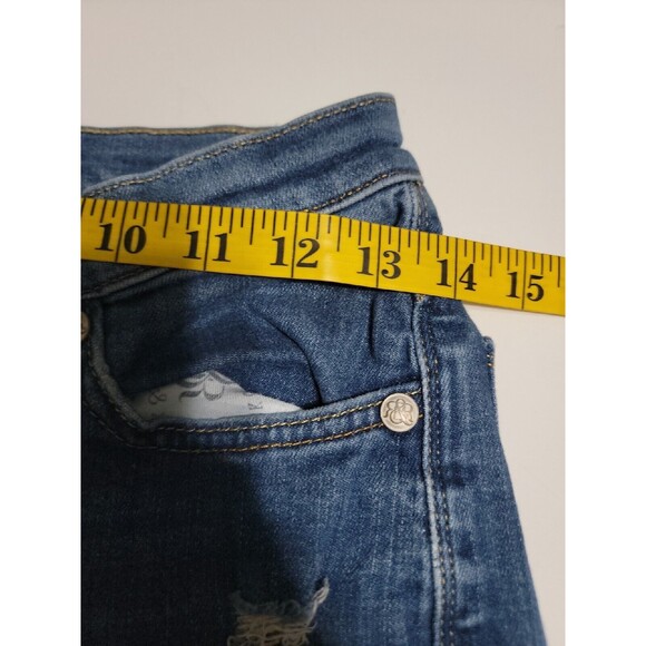 Rock & Republic Size M Berlin Distressed Skinny  Denim Jeans STRETCH - Picture 6 of 10